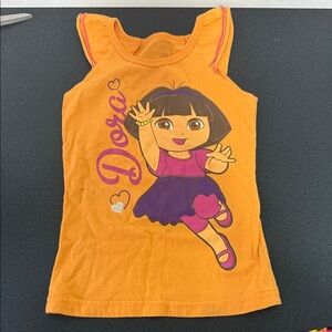 Nickelodeon Orange Tank Top DORA vintage 90’s rare super cute